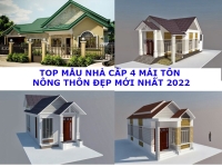 Top 30 Mẫu Nhà Cấp 4 Mái Tôn Nông Thôn Đẹp, Mới Nhất 2022