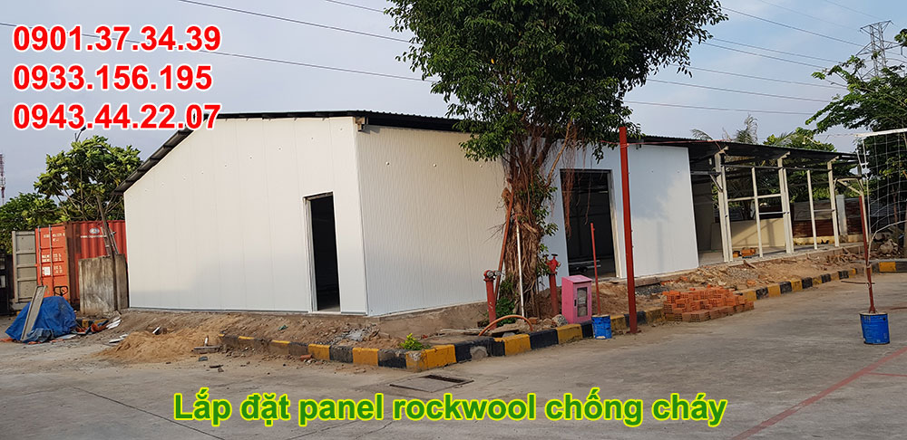 Lắp đặt panel rock wool chống ch&aacute;y