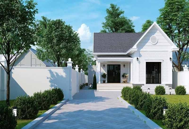 nhà cấp 4 mái tôn chữ L