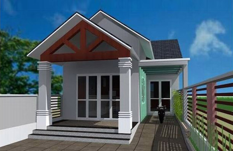 Mẫu số 11 Nh&agrave; cấp 4 m&aacute;i t&ocirc;n n&ocirc;ng th&ocirc;n mới nhất   