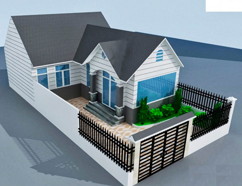 Mẫu số 29 Nh&agrave; cấp 4 m&aacute;i t&ocirc;n n&ocirc;ng th&ocirc;n mới nhất