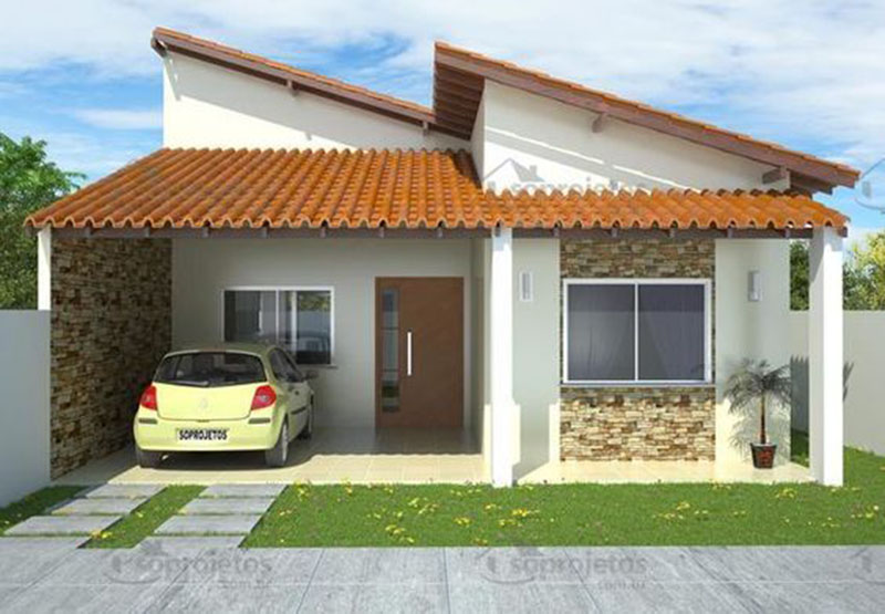 Mẫu số 38 Nh&agrave; cấp 4 m&aacute;i t&ocirc;n n&ocirc;ng th&ocirc;n mới nhất